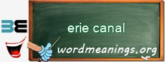 WordMeaning blackboard for erie canal